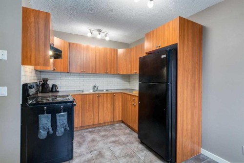 D-4528 73 Street Nw, Calgary, AB - Indoor Photo Showing Kitchen With Double Sink