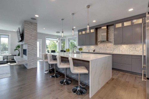 8 Cameron Close, Okotoks, AB - Indoor Photo Showing Kitchen With Upgraded Kitchen