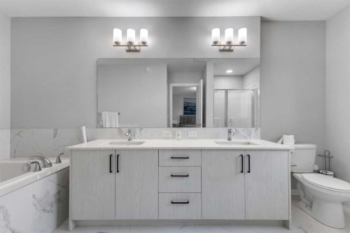 704 Creekstone Circle Sw, Calgary, AB - Indoor Photo Showing Bathroom
