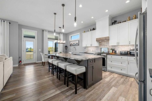 184 Ranch Road, Okotoks, AB - Indoor Photo Showing Kitchen With Upgraded Kitchen