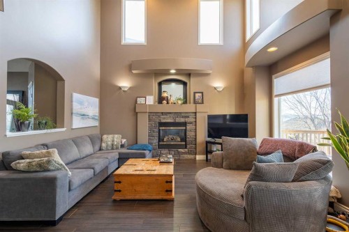 169 Tuscany Ridge Park Nw, Calgary, AB - Indoor Photo Showing Living Room With Fireplace