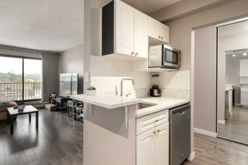 608-1330 15 Avenue Sw, Calgary, AB - Indoor Photo Showing Kitchen With Upgraded Kitchen