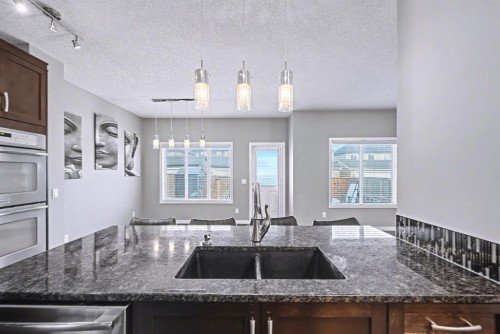 52 Skyview Point Terrace Ne, Calgary, AB - Indoor Photo Showing Kitchen With Double Sink