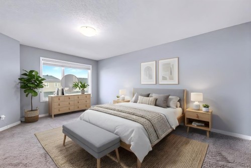 52 Skyview Point Terrace Ne, Calgary, AB - Indoor Photo Showing Bedroom