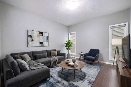 52 Skyview Point Terrace Ne, Calgary, AB - Indoor Photo Showing Living Room