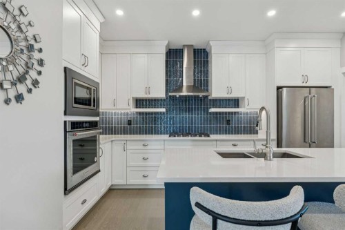 16 Treeline Lane Sw, Calgary, AB - Indoor Photo Showing Kitchen With Stainless Steel Kitchen With Upgraded Kitchen