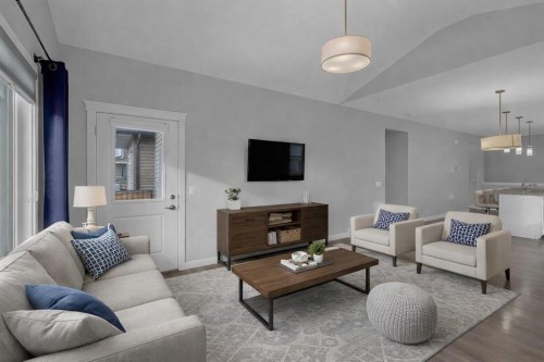 137 Willow Park North, Cochrane, AB - Indoor Photo Showing Living Room