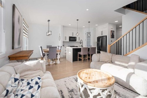1071 Stevens Place, Crossfield, AB - Indoor Photo Showing Living Room