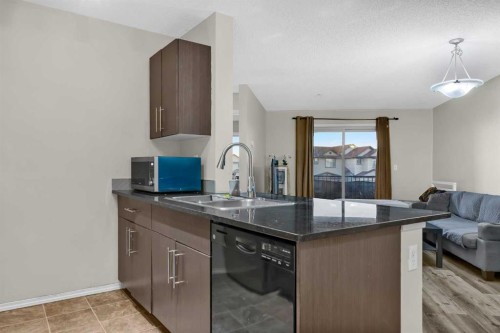 207-5 Saddlestone Way Ne, Calgary, AB - Indoor Photo Showing Kitchen With Double Sink