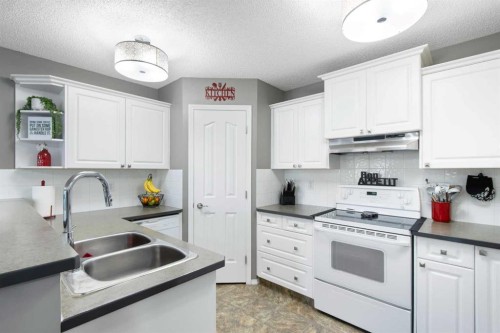 206 Mt Aberdeen Manor Se, Calgary, AB - Indoor Photo Showing Kitchen With Double Sink