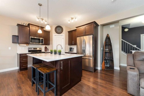 719 Hampton Hills Drive Ne, High River, AB - Indoor Photo Showing Kitchen With Stainless Steel Kitchen With Upgraded Kitchen