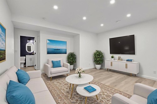 179 Willow Place, Cochrane, AB - Indoor Photo Showing Living Room