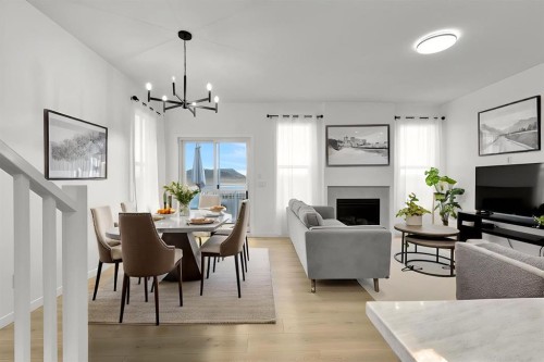 179 Willow Place, Cochrane, AB - Indoor With Fireplace