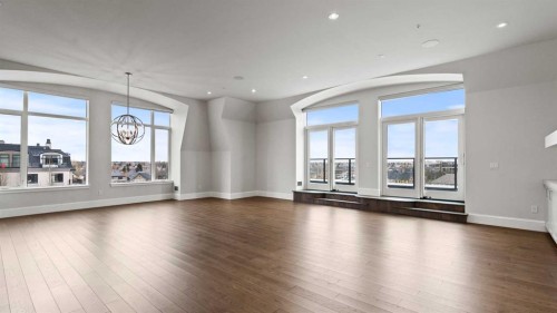 502-221 Quarry Way Se, Calgary, AB - Indoor Photo Showing Living Room