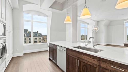 502-221 Quarry Way Se, Calgary, AB - Indoor Photo Showing Kitchen