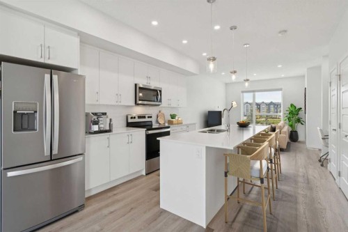 54 Evanscrest Manor Nw, Calgary, AB - Indoor Photo Showing Kitchen With Stainless Steel Kitchen With Upgraded Kitchen