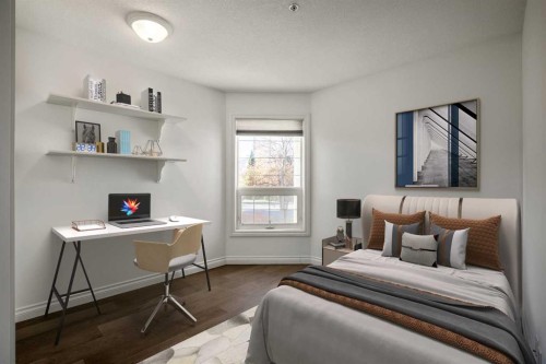 206-630 10 Street Nw, Calgary, AB - Indoor Photo Showing Bedroom