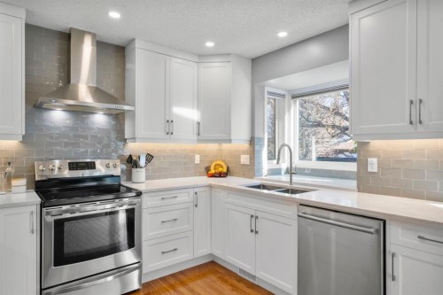 16 Woodacres Drive Sw, Calgary, AB - Indoor Photo Showing Kitchen With Double Sink With Upgraded Kitchen