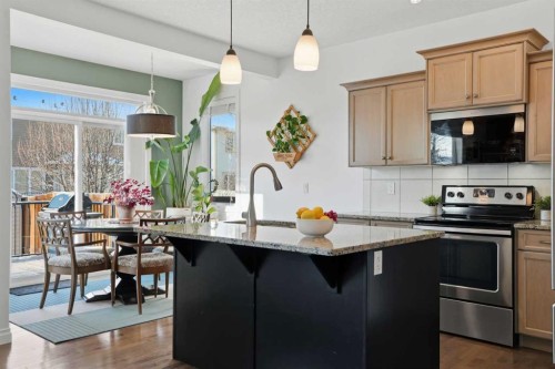 49 Williamstown Green Nw, Airdrie, AB - Indoor Photo Showing Kitchen With Stainless Steel Kitchen With Upgraded Kitchen