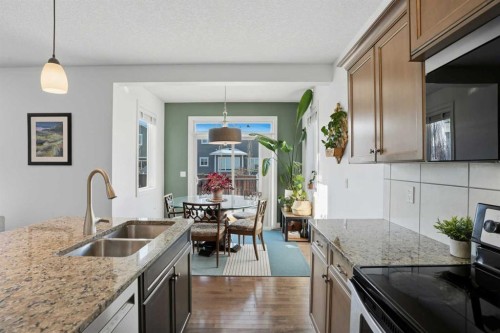 49 Williamstown Green Nw, Airdrie, AB - Indoor Photo Showing Kitchen With Double Sink With Upgraded Kitchen