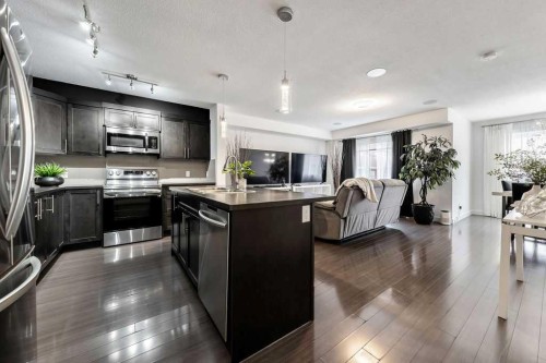 308 Redstone View, Calgary, AB - Indoor Photo Showing Kitchen With Stainless Steel Kitchen With Upgraded Kitchen