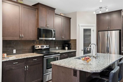 160 Sage Valley Circle Nw, Calgary, AB - Indoor Photo Showing Kitchen With Stainless Steel Kitchen With Upgraded Kitchen