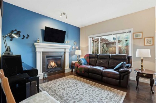 160 Sage Valley Circle Nw, Calgary, AB - Indoor Photo Showing Living Room With Fireplace