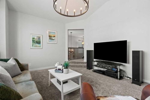 69 Ravenskirk Close Se, Airdrie, AB - Indoor Photo Showing Living Room