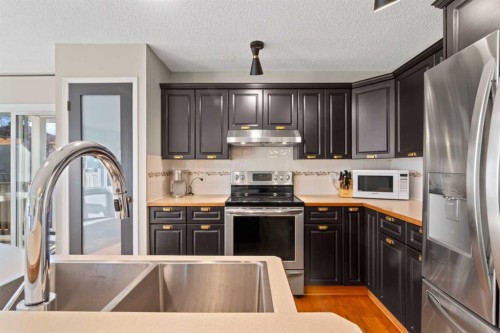 21 Wilson Road Ne, Langdon, AB - Indoor Photo Showing Kitchen With Stainless Steel Kitchen With Double Sink With Upgraded Kitchen