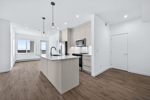 1305-44 Skyview Parkway Ne, Calgary, AB - Indoor Photo Showing Kitchen With Upgraded Kitchen