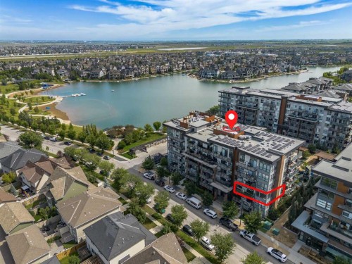 309-2231 Mahogany Boulevard Se, Calgary, AB - Outdoor With Body Of Water With View