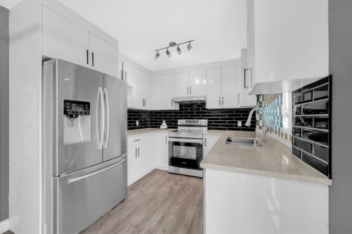 6022 Martingrove Road Ne, Calgary, AB - Indoor Photo Showing Kitchen With Upgraded Kitchen