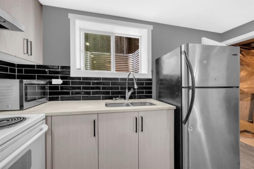 6022 Martingrove Road Ne, Calgary, AB - Indoor Photo Showing Kitchen With Double Sink