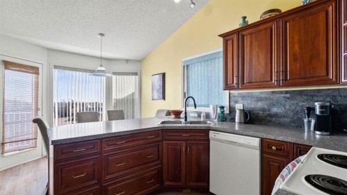 80 Arbour Grove Close Nw, Calgary, AB - Indoor Photo Showing Kitchen With Double Sink
