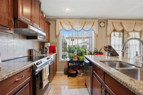 197 West Creek Boulevard, Chestermere, AB - Indoor Photo Showing Kitchen With Double Sink