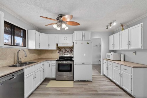 195 Fallswater Road Ne, Calgary, AB - Indoor Photo Showing Kitchen With Double Sink