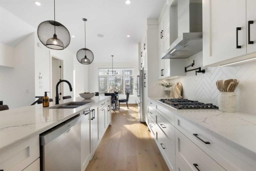 234 25 Avenue Ne, Calgary, AB - Indoor Photo Showing Kitchen With Double Sink With Upgraded Kitchen