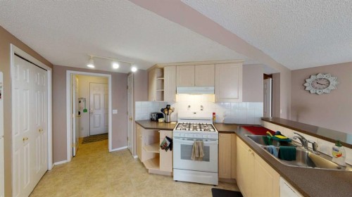 91 Royal Elm Way Nw, Calgary, AB - Indoor Photo Showing Kitchen With Double Sink