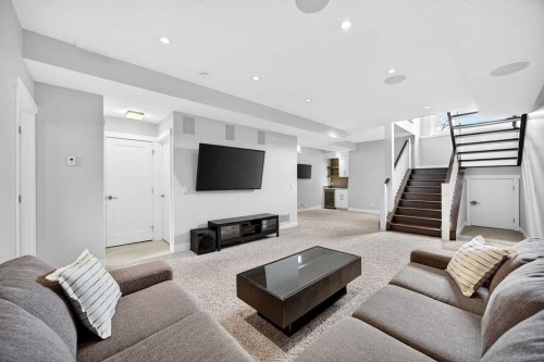 1410 21 Avenue Nw, Calgary, AB - Indoor Photo Showing Other Room With Fireplace