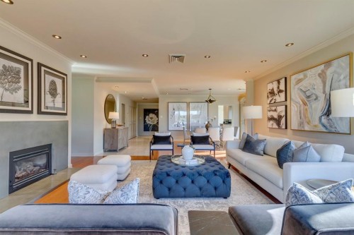 3N-222 Eagle Ridge Drive Sw, Calgary, AB - Indoor Photo Showing Living Room With Fireplace