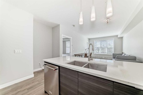 3210-95 Burma Star Road Sw, Calgary, AB - Indoor Photo Showing Kitchen With Double Sink
