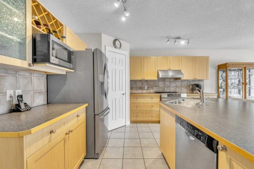 103 Panamount Crescent Nw, Calgary, AB - Indoor Photo Showing Kitchen With Double Sink