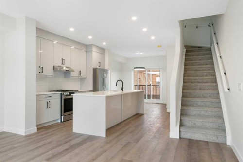 8808 48 Street Ne, Calgary, AB - Indoor Photo Showing Kitchen With Stainless Steel Kitchen With Upgraded Kitchen
