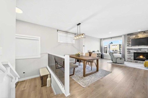 13 Cranbrook Close Se, Calgary, AB - Indoor With Fireplace