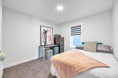 240 Creekstone Path Sw, Calgary, AB - Indoor Photo Showing Bedroom