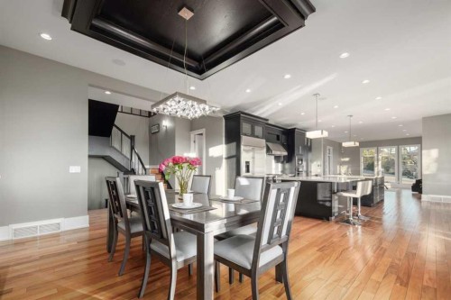 16 Spring Valley Way Sw, Calgary, AB - Indoor Photo Showing Dining Room