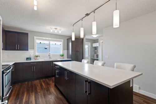 143 Baysprings Terrace, Airdrie, AB - Indoor Photo Showing Kitchen With Upgraded Kitchen
