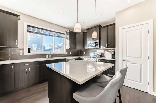 77 Marquis Common Se, Calgary, AB - Indoor Photo Showing Kitchen With Upgraded Kitchen