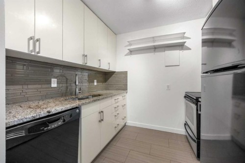 413-4944 Dalton Drive Nw, Calgary, AB - Indoor Photo Showing Kitchen With Upgraded Kitchen