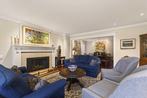 3020 7 Street Sw, Calgary, AB - Indoor Photo Showing Living Room With Fireplace